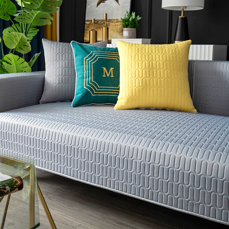 ソファーカバー 立体幾何学模様キルティングソファーカバー