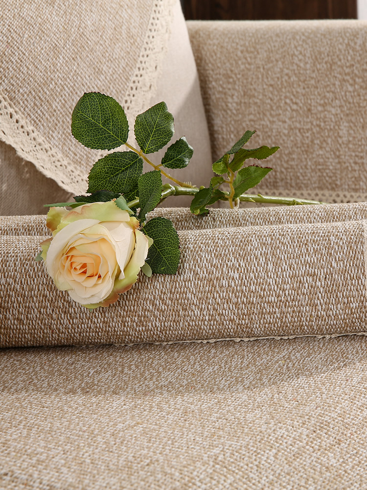 ソファーカバー 編み込みレース縁取り高級織り生地ソファーカバー