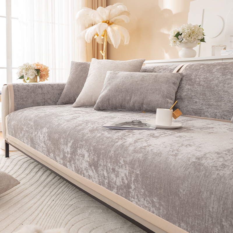 ソファーカバー 上質素材のシンプル無地２人掛けソファーカバー