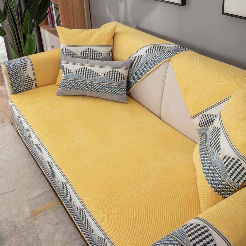 ソファーカバー 幾何学模様が美しい北欧風ソファーカバー