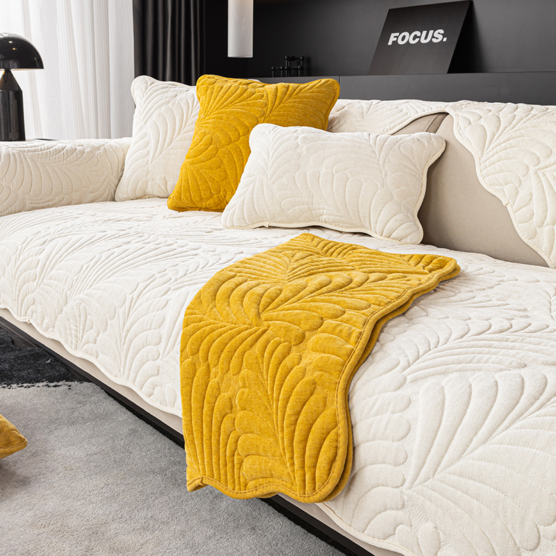 ソファーカバー 立体キルティング波模様ソファーカバー二人掛け用