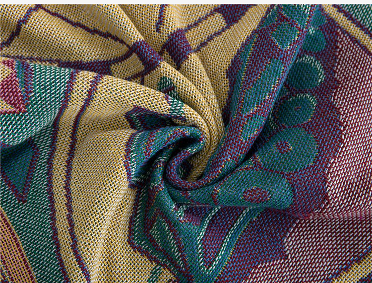 ソファーカバー 世界地図柄房飾り付き多機能ソファーカバー