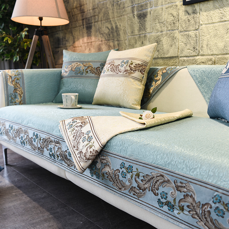 ソファーカバー 高級感溢れる花唐草模様装飾ソファーカバー