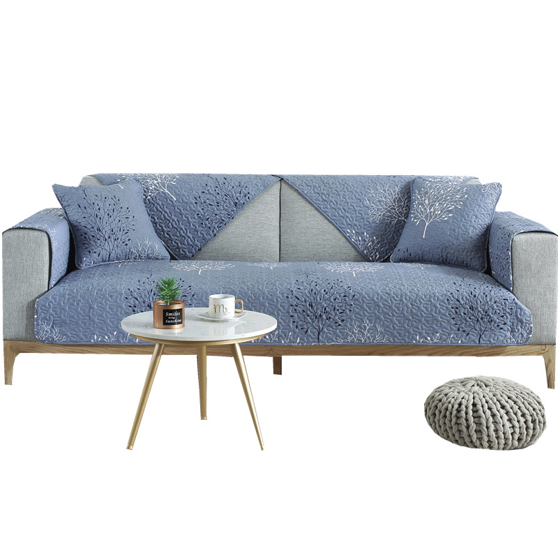 ソファーカバー 木の葉柄キルティング高級感ソファーカバー