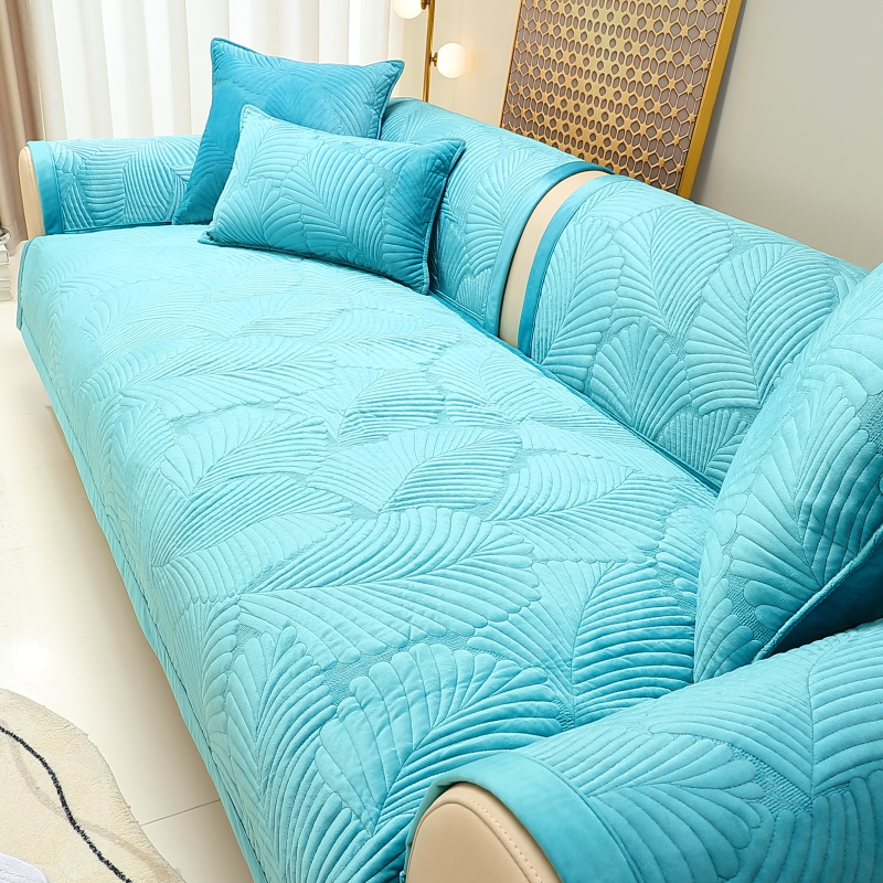 ソファーカバー 立体羽根模様キルティング伸縮ソファーカバー