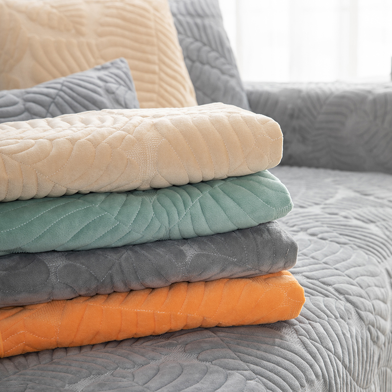 ソファーカバー 波紋模様キルティング厚手三人掛けソファーカバー