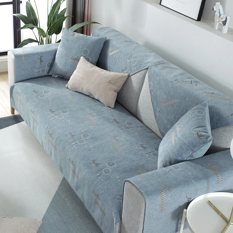 ソファーカバー 幾何学模様とサークル柄の上質ソファーカバー