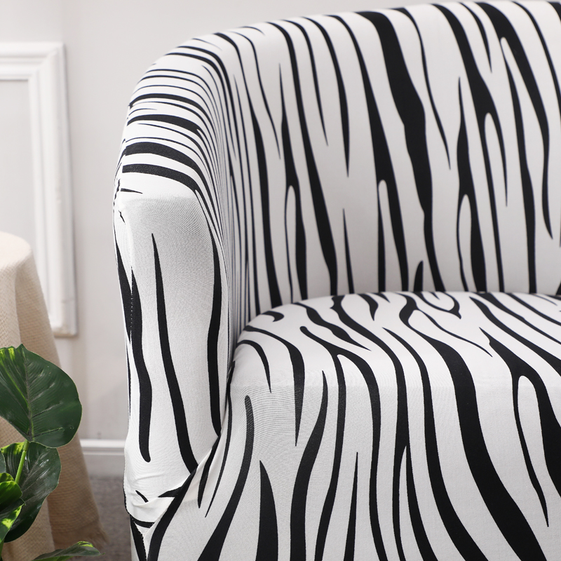 ソファーカバー 縞模様デザイン伸縮フィット一人掛けソファーカバー