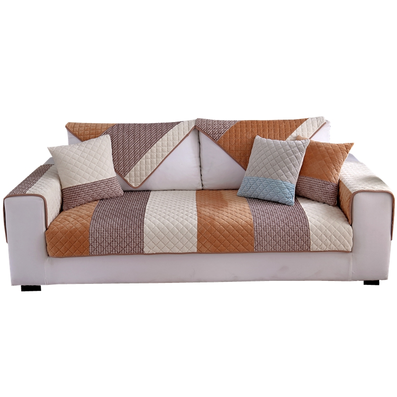 ソファーカバー パッチワーク風キルティング座面保護カバー