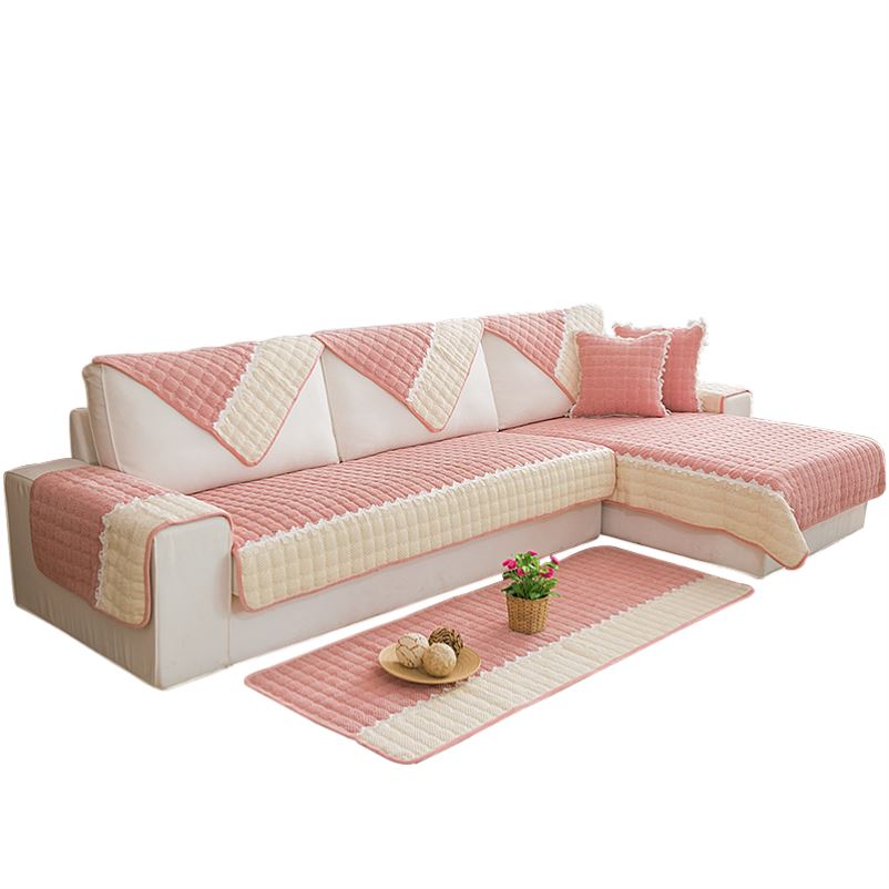 ソファーカバー 幾何学模様キルティング風三人掛けソファーカバー