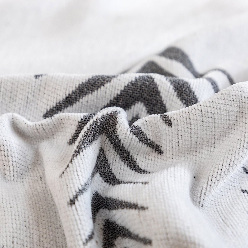 ソファーカバー 北欧風羽根模様伸縮フィット二人掛けソファーカバー