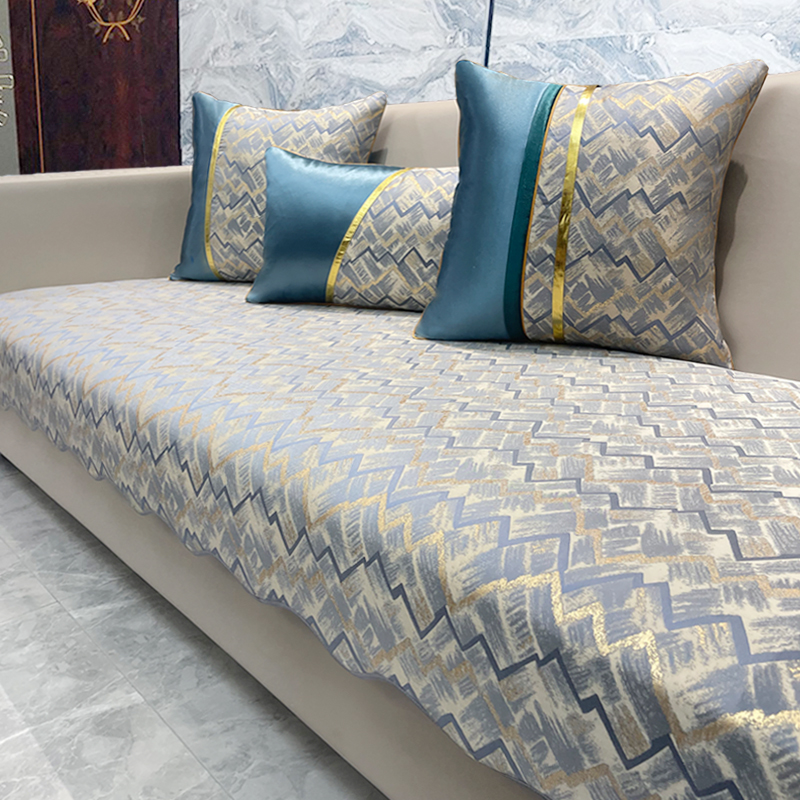 ソファーカバー 幾何学模様高級織りソファーカバー二人掛け用