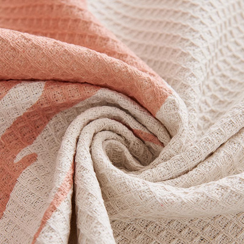 ソファーカバー 北欧風幾何学模様フリンジ付きマルチカバー