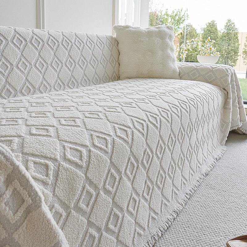 立体菱形模様の上質ジャカード織ソファーカバー