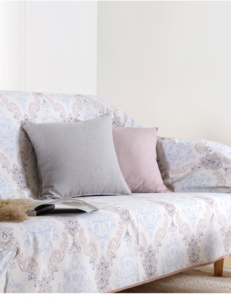 ソファーカバー 優雅なダマスク柄マルチカバー2人掛け用