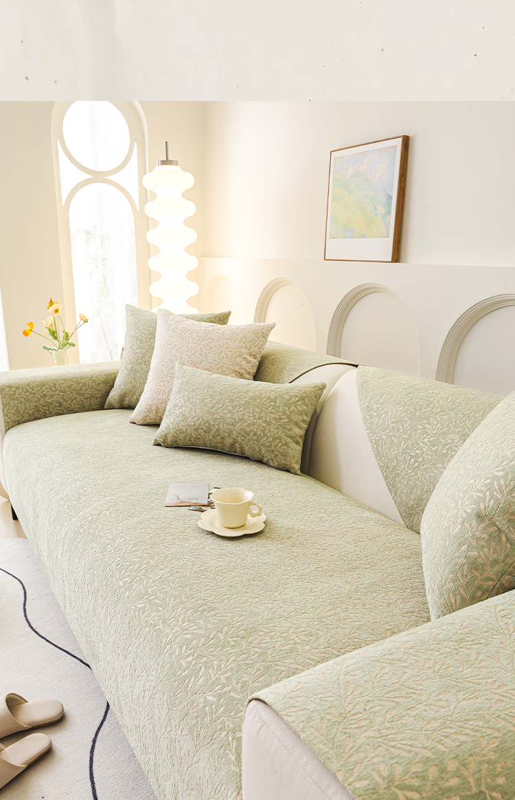 ソファーカバー 上品な織り柄デザイン二人掛け用ソファーカバー