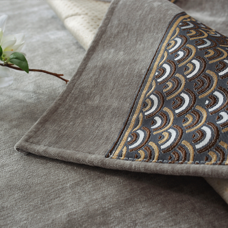 ソファーカバー 高級織柄装飾帯付き二人用座椅子保護カバー