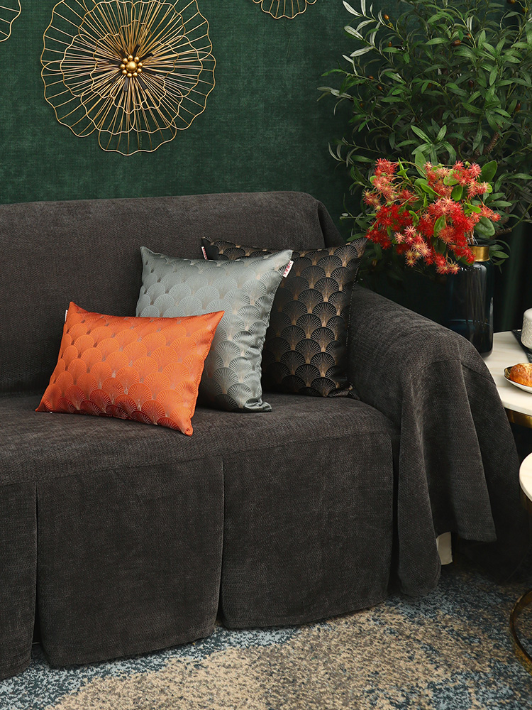 ソファーカバー 上質リネン風マルチカバー2人掛け用