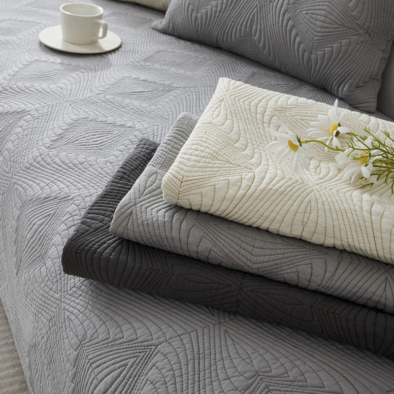 ソファーカバー 幾何学模様立体織りソファーカバー二人掛け用