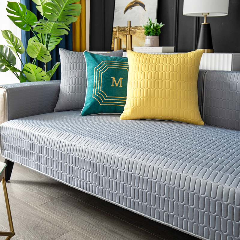ソファーカバー 立体幾何学模様キルティングソファーカバー