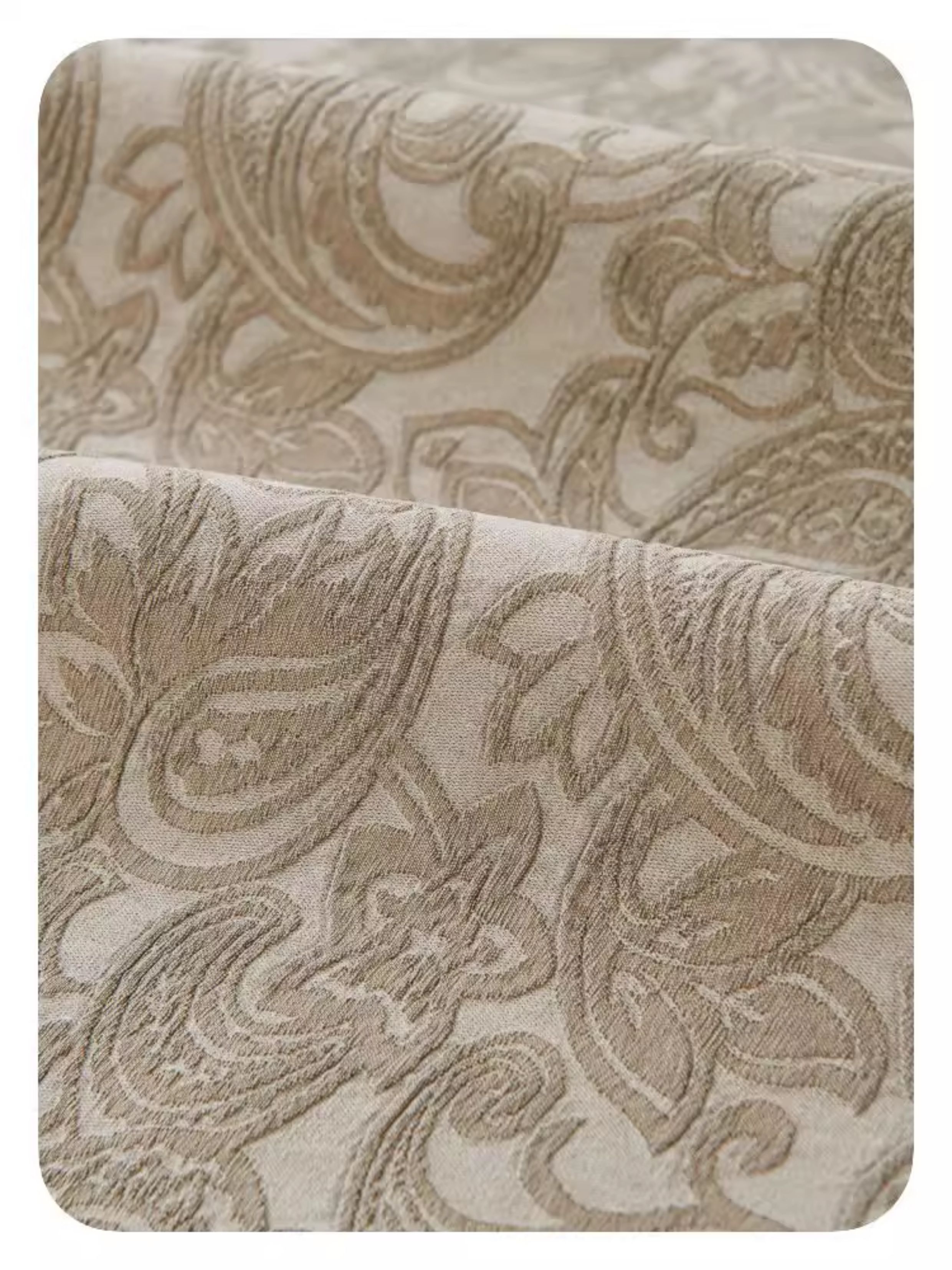 ソファーカバー 優雅なペイズリー柄刺繍入りソファーカバー