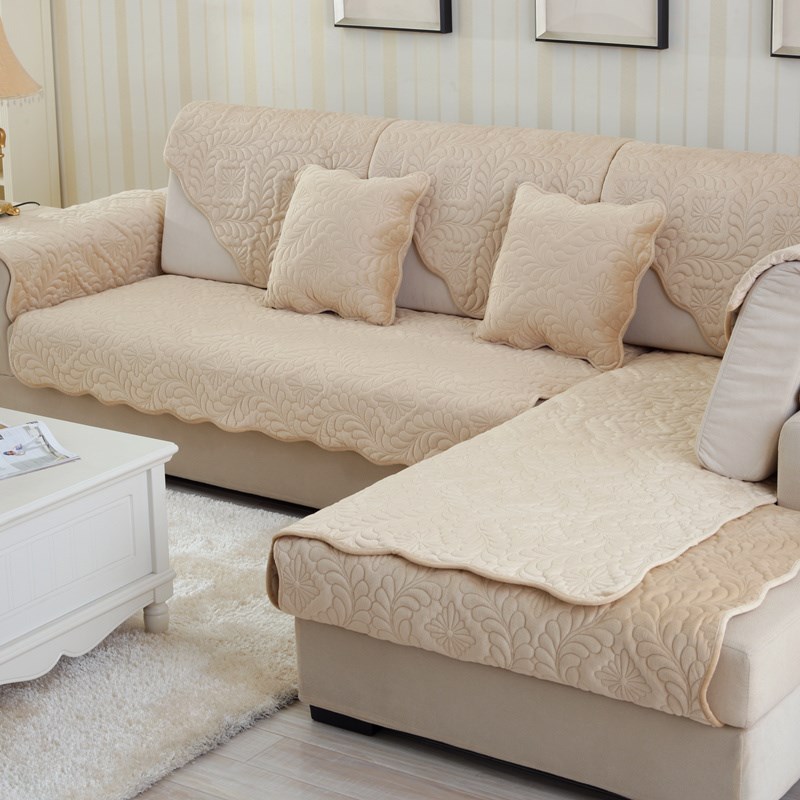 ソファーカバー 花模様キルティング加工高級ソファーカバー