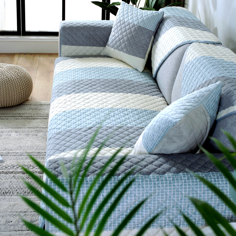 ソファーカバー 幾何学模様キルティングソファーカバー