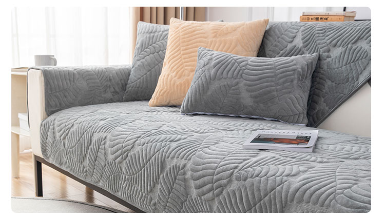 ソファーカバー 波紋模様キルティング厚手三人掛けソファーカバー