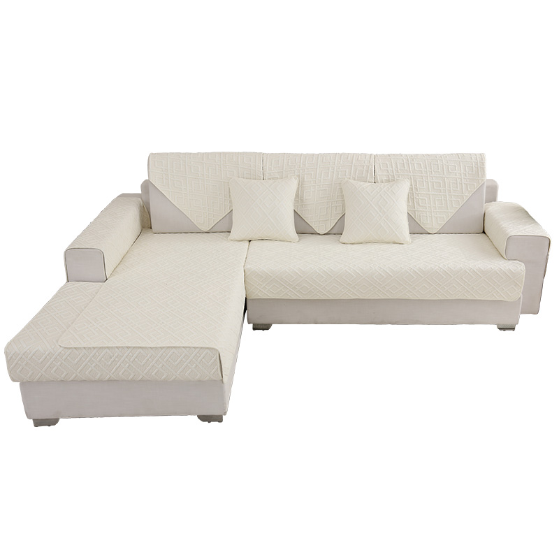 ソファーカバー 幾何学模様キルティング三人掛けソファーカバー