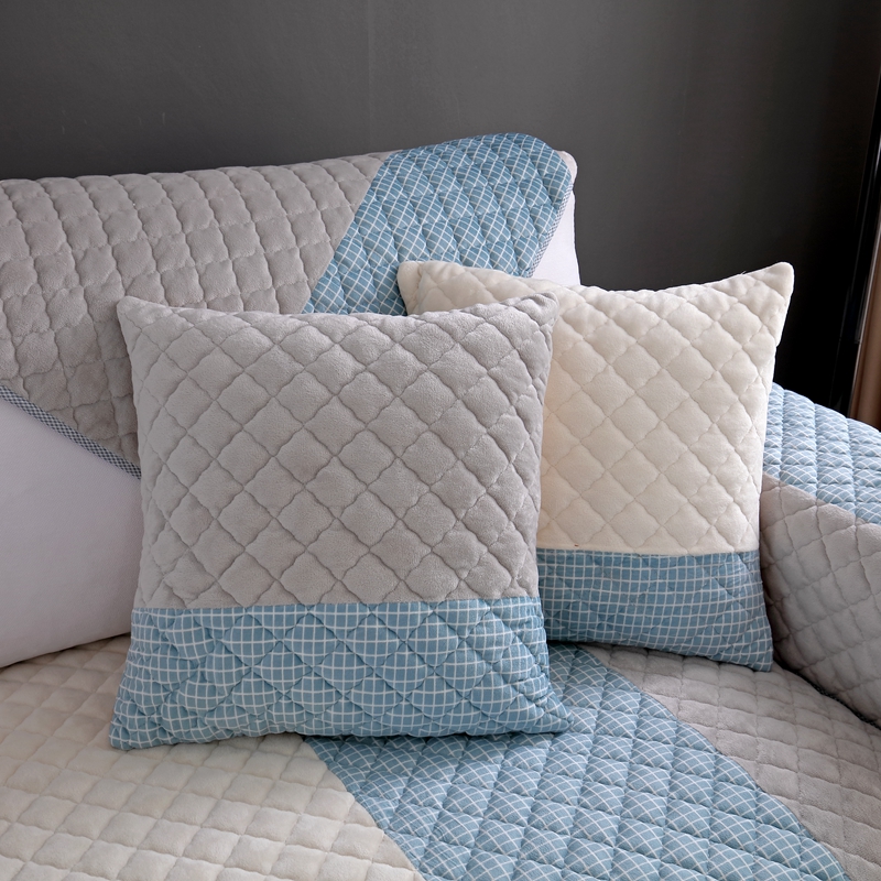 ソファーカバー パッチワーク風キルティング座面保護カバー