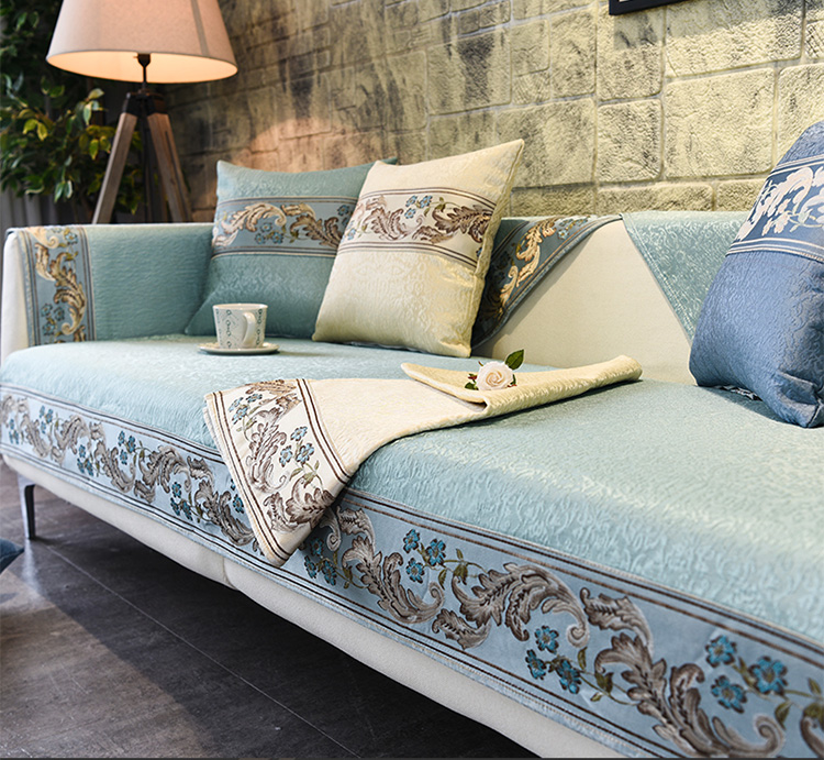 ソファーカバー 高級感溢れる花唐草模様装飾ソファーカバー