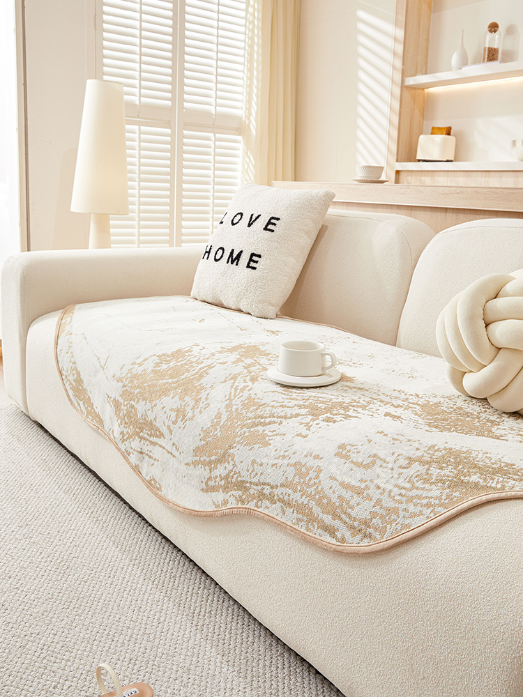 ソファーカバー 北欧風雲柄ジャガード織りソファーカバー