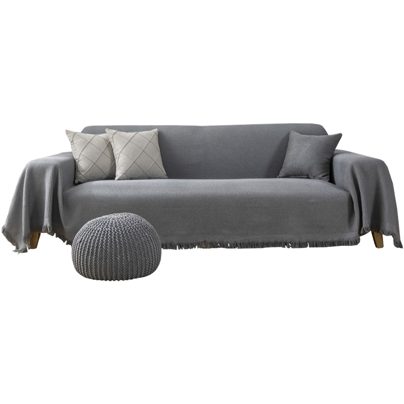 ソファーカバー 北欧風織り模様マルチカバー二人掛け用