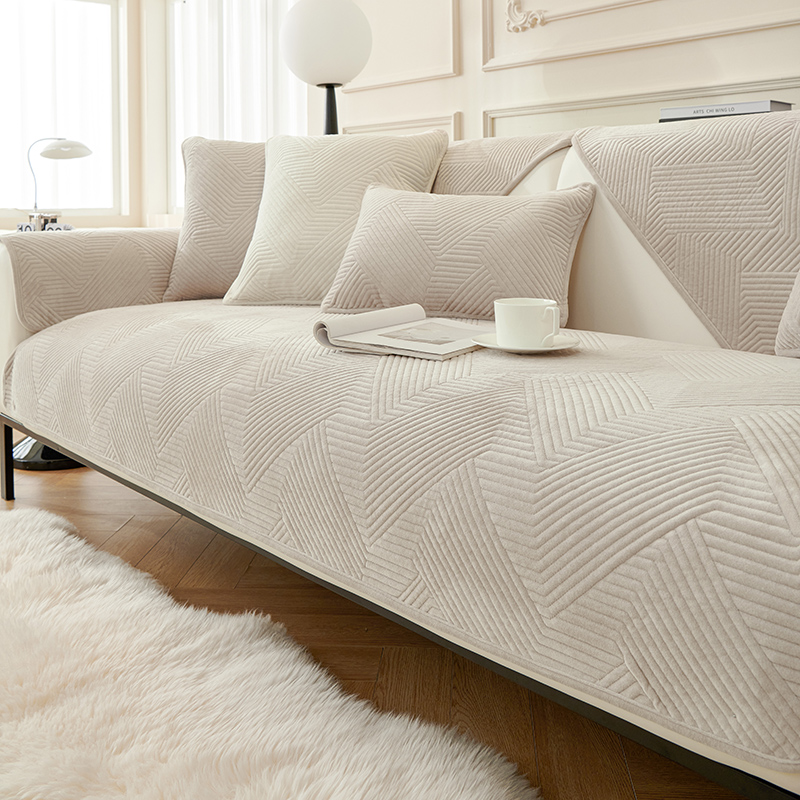 ソファーカバー 幾何学模様キルティング上質ソファーカバー