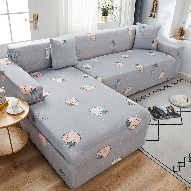 ソファーカバー 幾何学模様伸縮フィット三人掛けソファーカバー