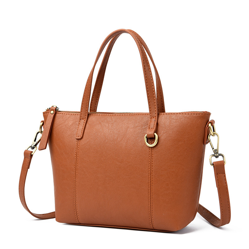 革バッグレディース 上質レザー二本持ち手ハンドバッグ