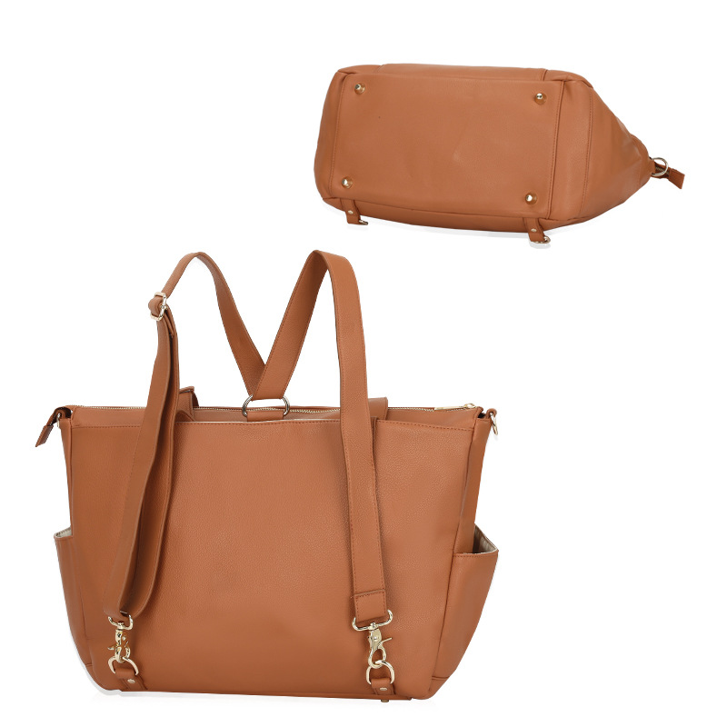 革バッグレディース 大容量多機能房飾り付きママバッグ