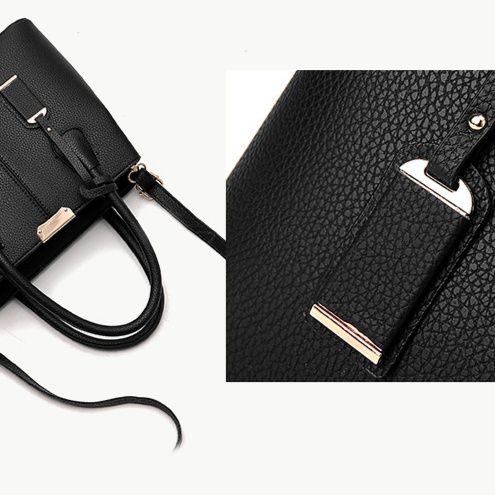 革バッグレディース 上品な型押しレザー二重持ち手トートバッグ