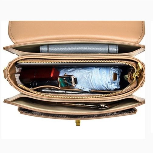 革バッグレディース 編み込みハンドル付き上品フラップハンドバッグ