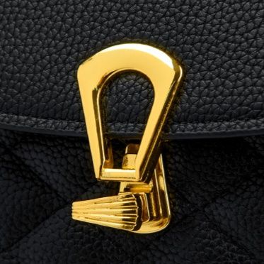 革バッグレディース 菱形キルティング金具留めハンドバッグ