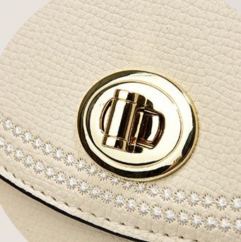 革バッグレディース 上品な真珠風装飾付き二重構造革製小型ハンドバッグ