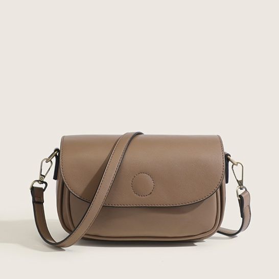 革バッグレディース 上質本革フラップ式斜めがけハンドバッグ