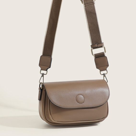 革バッグレディース 上質本革フラップ式斜めがけハンドバッグ