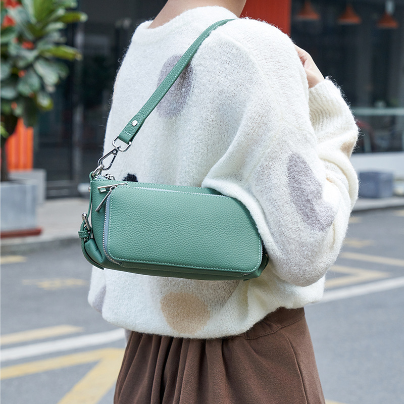 革バッグレディース 上品な牛本革ハンドバッグ 多機能仕分け レディース