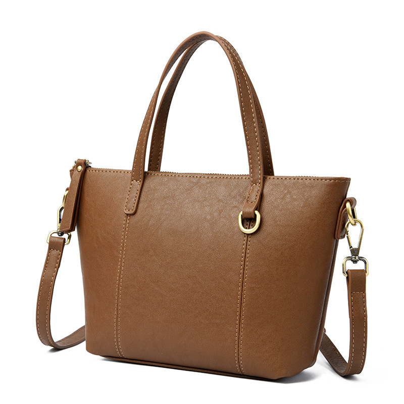 革バッグレディース 上質レザー二本持ち手ハンドバッグ