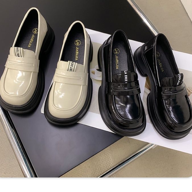 ローファーレディース 厚底プラットフォームローファー