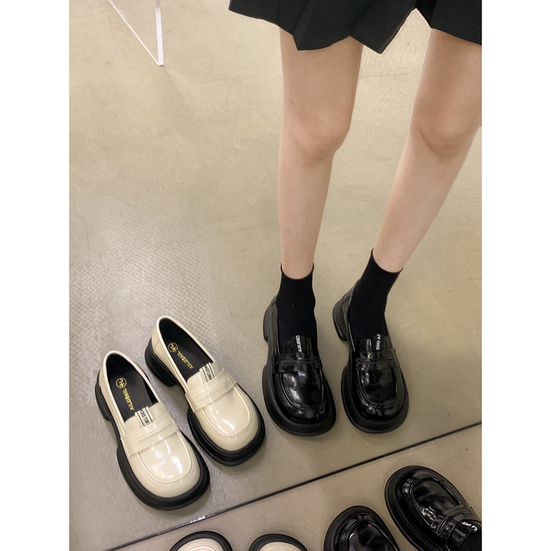 ローファーレディース 厚底プラットフォームローファー