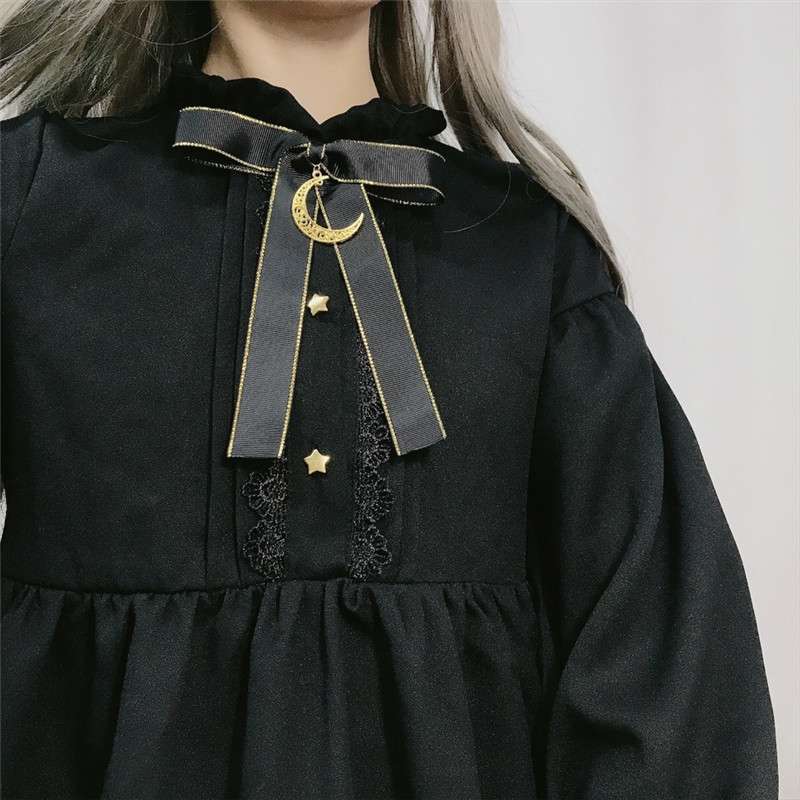 ロリータファッション 天使の翼付き姫袖フリルワンピース