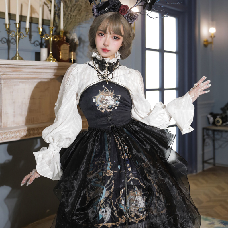 ロリータファッション 魔法使いの森の枝角ドレス