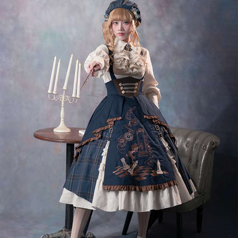 ロリータファッション 魔法学園の制服風アビス・ジャケットドレス